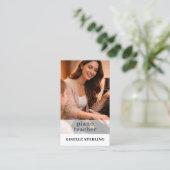 Piano Teacher QR Code Photo Visitekaartje (Staand voorkant)