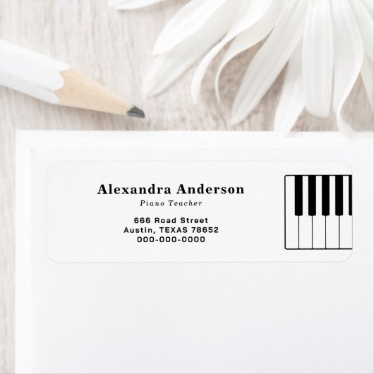 Piano Teacher Return Address Label (Insitu)