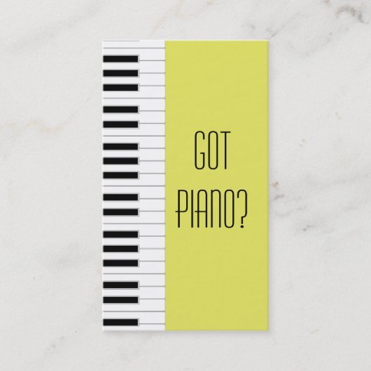 Piano Teacher Studio Pianist Music Musicien Visitekaartje (Voorkant)