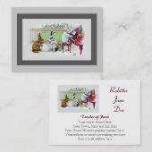 Piano Teacher Tutor Rabbit Breeder - Twee vliegen Visitekaartje (Voorkant / Achterkant)