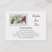 Piano Teacher Tutor Rabbit Breeder - Twee vliegen Visitekaartje (Achterkant)