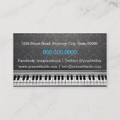 Piano Teacher Visitekaartje (Achterkant)