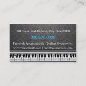 Piano Teacher Visitekaartje (Achterkant)