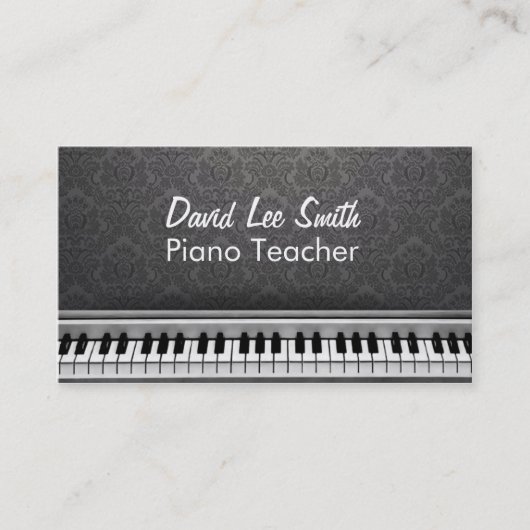 Piano Teacher Visitekaartje (Voorkant)