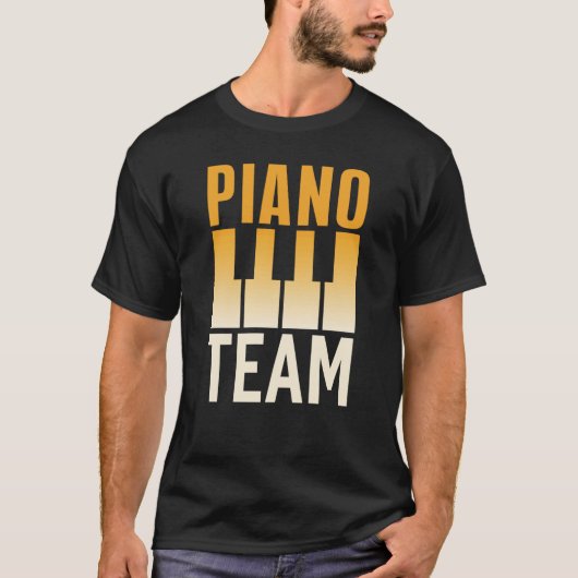 Piano Team Instrument Player Musician Pianist T-shirt (Voorkant)