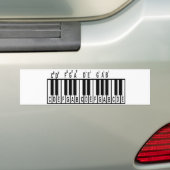 Piano Theory Bumpersticker (Op auto)