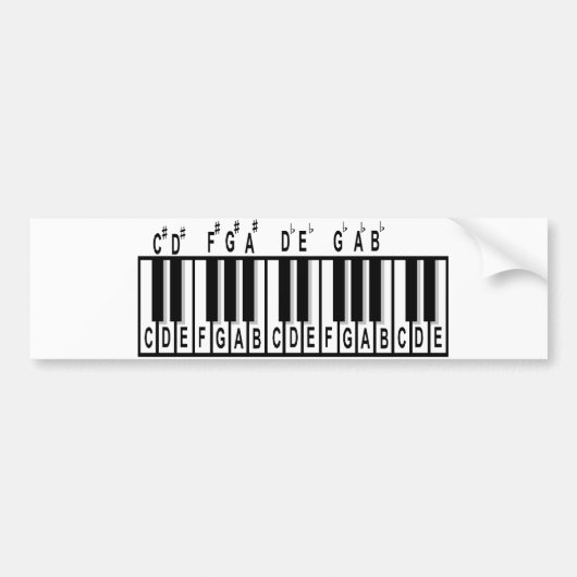 Piano Theory Bumpersticker (Voorkant)