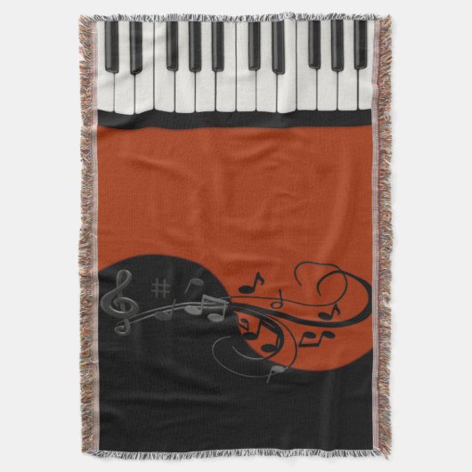 Piano Throw Blanket Deken (Voorkant Verticaal)