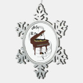 Piano Tin Sneeuwvlok Ornament (Rechts)