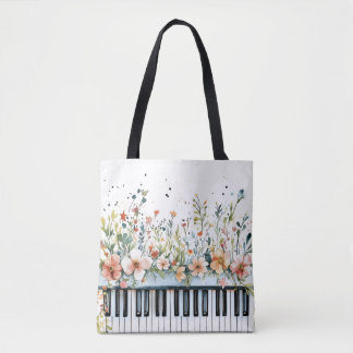 Piano Toetsen Bloemboeket 2 Tote Bag