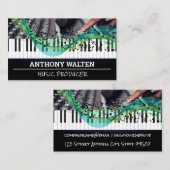 Piano Toetsen | Geluidsboard Mixer | Muzieknote Visitekaartje (Voorkant / Achterkant)