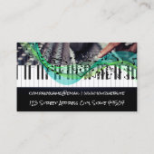 Piano Toetsen | Geluidsboard Mixer | Muzieknote Visitekaartje (Achterkant)