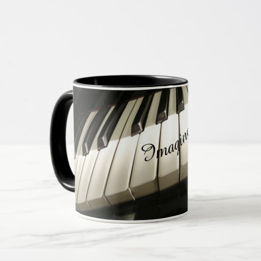 Piano Toetsen Koffiemok Mok (Voorkant links)