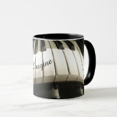 Piano Toetsen Koffiemok Mok (Voorkant rechts)