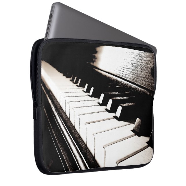Piano Toetsen Laptop Hoes (Voorkant Rechts)