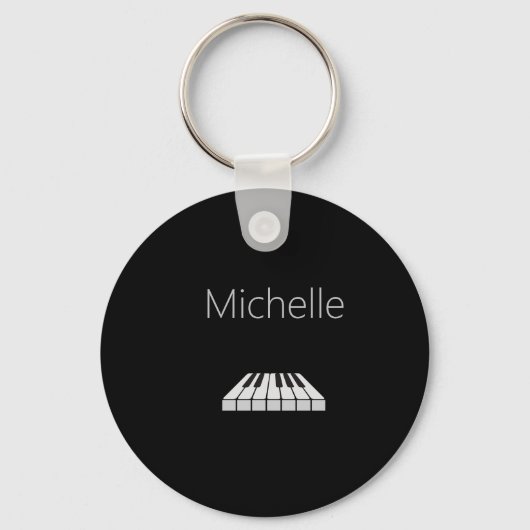 Piano Toetsen & Muzieknote Sleutelhanger (Voorkant)