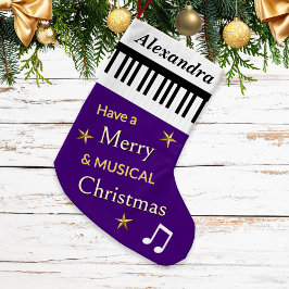 Piano Toetsen Paars Muziekinstrument Aangepaste Na Kleine Kerstsok