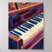 Piano Toetsen Pianist Schilderij Poster (Voorkant)