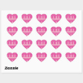 Piano toetsen roze magenta patroon hart sticker (Vel)