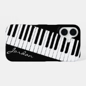 Piano Toetsen | Schuin | Aanpasbaar iPhone 16 Hoesje (Achterkant horizontaal)