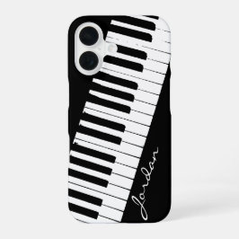 Piano Toetsen | Schuin | Aanpasbaar iPhone 16 Hoesje