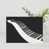 Piano Toetsen Uitnodigingen (Staand voorkant)