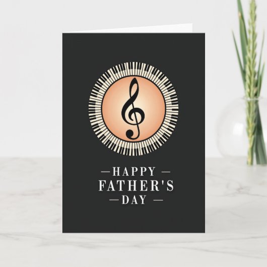 Piano Toetsen Vaderdag Kaart (Voorkant)