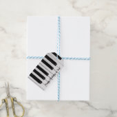Piano toetsen verjaardagswens cadeaulabel (Met Touw)