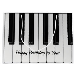 Piano toetsen verjaardagswens groot cadeauzakje