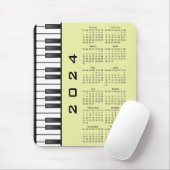 Piano Toetsenbord 2024 Kalender Mousepad Muismat (Met muis)