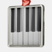 Piano-toetsenbord, aangepast kerstversiering metalen ornament (Links)
