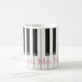 Piano Toetsenbord Aangepaste naam of Bericht in 4  Koffiemok (Center)