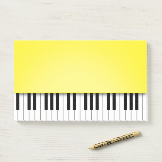 Piano-toetsenbord Betrouwbare gele muziek Post-it® Notes (Op bureau)