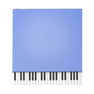 Piano-toetsenbord - Blauw 5,5x6-muziek Notitieblok