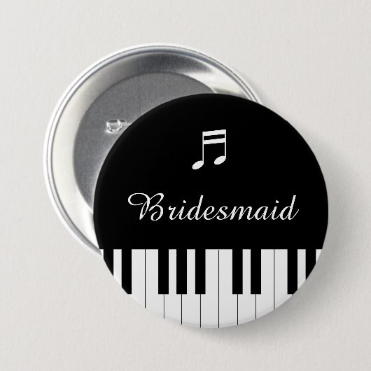 Piano Toetsenbord Bruiloft Button Bruidsmeisje (Voorkant /achterkant)