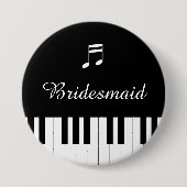 Piano Toetsenbord Bruiloft Button Bruidsmeisje (Voorkant)