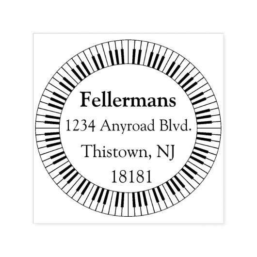 Piano Toetsenbord Cirkel Zelfinktende Stempel (Design)