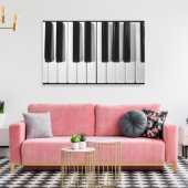 Piano Toetsenbord Custom Uitgerekt Canvas Print (Insitu (Woonkamer))