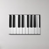 Piano Toetsenbord Custom Uitgerekt Canvas Print (Voorkant)