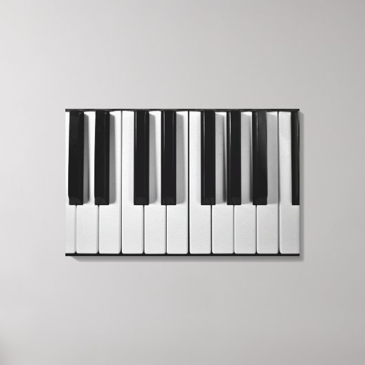Piano Toetsenbord Custom Uitgerekt Canvas Print (Voorkant)