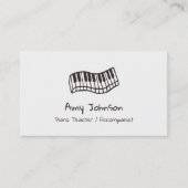 Piano-toetsenbord Doodle Music-Visitekaartjes voor Visitekaartje (Voorkant)