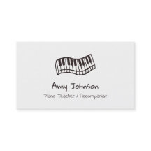 Piano Toetsenbord Doodle Muziekleraar Visitekaartj