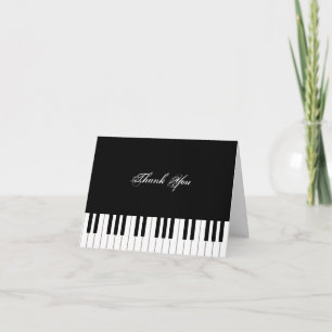 Piano Toetsenbord Elegant Gepersonaliseerd voor Mu Bedankkaart