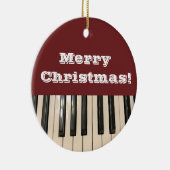 Piano Toetsenbord Foto Kerstmis Keramisch Ornament (Rechts)