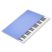 Piano-toetsenbord Fun Blue 8,5x11-muziek Notitieblok (Schuin)