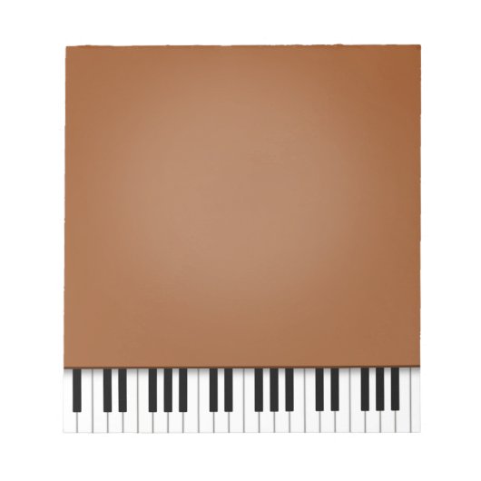 Piano-toetsenbord Fun Brown 5,5x6-muziek Notitieblok (Voorkant)