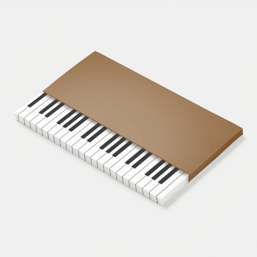Piano-toetsenbord Fun Brown Music Post-it® Notes (Schuin)
