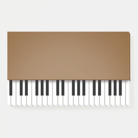 Piano-toetsenbord Fun Brown Music Post-it® Notes (Voorkant)