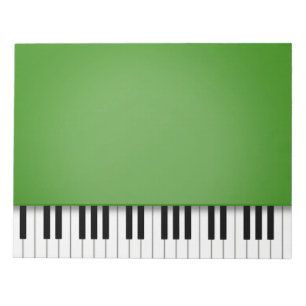 Piano-toetsenbord Fun Green 8,5x11-muziek Notitieblok
