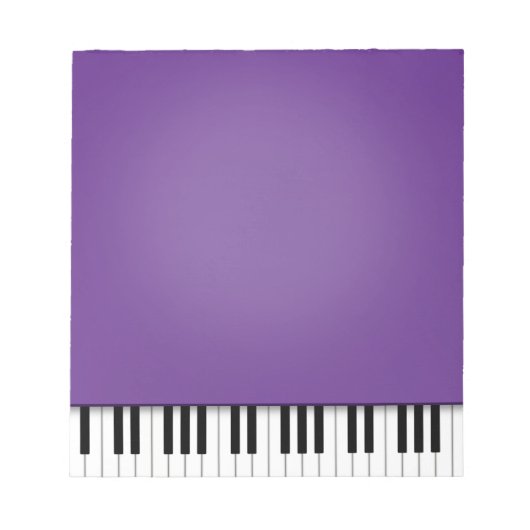 Piano-toetsenbord Fun Paarse 5,5x6-muziek Notitieblok (Voorkant)